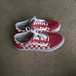 Red checkered vans